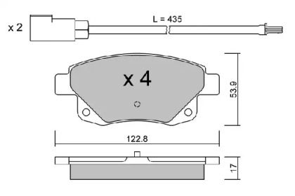 Комплект тормозных колодок (AISIN: BPFO-2005)